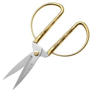 龙凤剪刀剪刀家用剪纸剪线头专用金色复古喜庆开业婚礼剪彩剪子