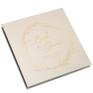 甄禧印记个性客制婚签到册结婚烫金生日会签名册礼金簿年会签到本