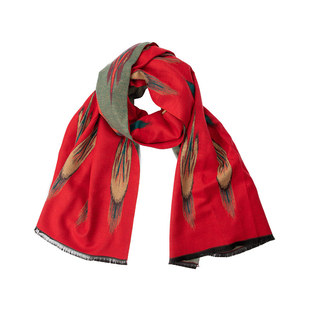 新疆文创博物馆围巾艾德莱斯披肩百搭高级保暖生日送朋友新年礼物