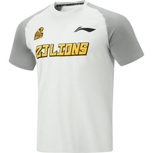 李宁25-26赛季CBA浙江广厦排湿速干短袖T恤男士新款春季运动服