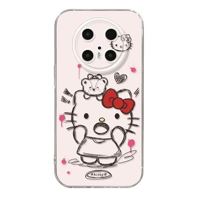 小熊kt猫适用华为mate80pro手机壳mate60的新款套mt30系列透明pro保护套mete50全包防摔mata40高级感十mate70