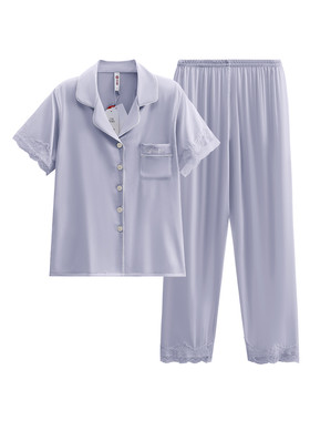 芬腾短袖长裤夏季睡衣家居服套装