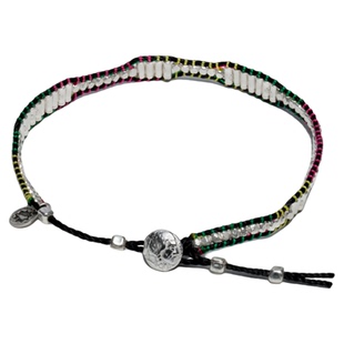 roninmade小众复古设计感波谱银手链男生情侣礼物编织手绳中古