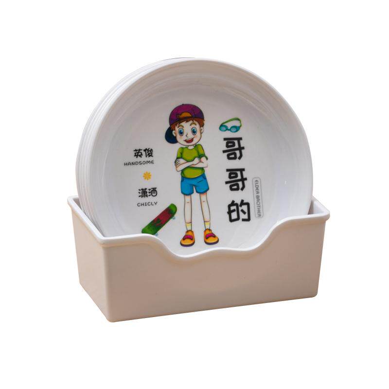 圆形骨碟家用密胺塑料吐骨头亲子餐桌垃圾渣盘可爱轻奢小盘子碟子