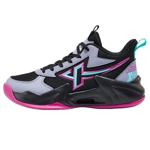 特步童鞋秋季新款大童时尚高帮篮球鞋儿童减震耐磨防滑女童运动鞋