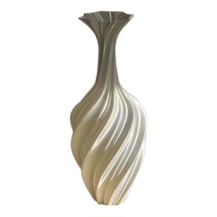 欧式小蛮腰喇叭3D打印花瓶北欧风覆古干 干燥花插花器皿客厅玄关