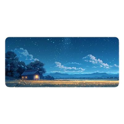 风景动漫鼠标垫超大加厚二次元电竞游戏电脑键盘垫定制笔记本桌垫