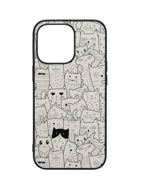 里面LM｜猫咪王国系列真皮彩绘手机壳适用iPhone17proMax华为p80pro可爱萌宠涂鸦定制精致个性不撞壳多色可选