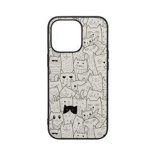 里面LM|猫咪王国系列真皮彩绘手机壳适用iPhone17proMax华为p80pro可爱萌宠涂鸦定制精致个性不撞壳多色可选