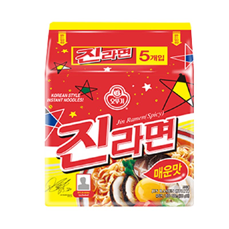 不倒翁韩国金拉面辣味真拉面进口方便面夜宵泡面速食芝士泡菜面