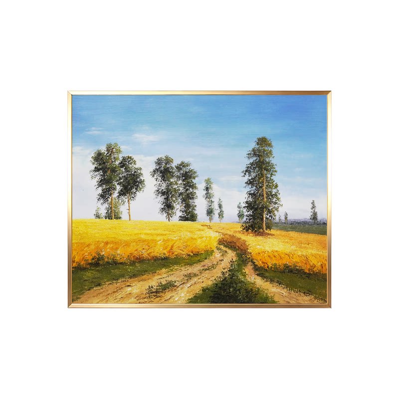 丰收风景手绘油画古典美式欧式客厅餐厅装饰画大芬村竖幅壁画挂画