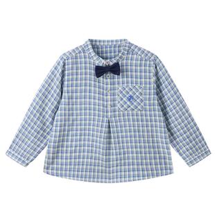 tartineetchocolat法国巧克力童装25夏季新品男童格子花纹衬衫