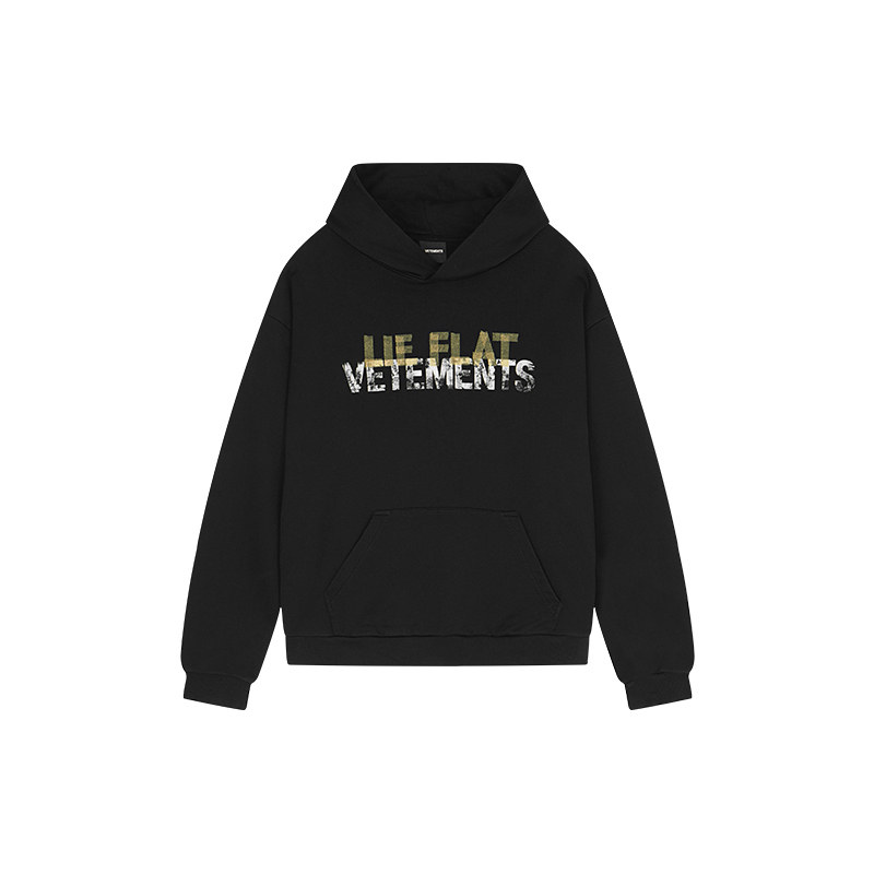斑驳美纹胶贴字VETEMENTS卫衣