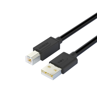 艾德生打印机数据线电脑加长连接USB2.0转方口适用佳能惠普爱普生