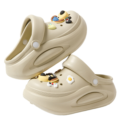 忆诗兰女士包头洞洞鞋可拆卸增高