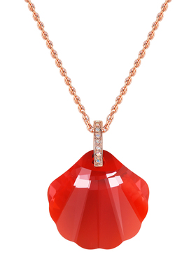 伊泰莲娜合金仿水晶贝壳形女长链