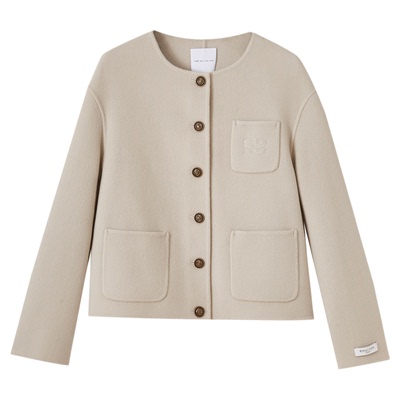 水云间纯羊毛双面毛呢短款小外套女知性气质端庄美学穿搭2025冬