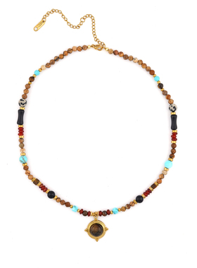 JoJo｜设计师款「流金罗盘」玛瑙图画石虎眼石吊坠珠耳饰项链手链