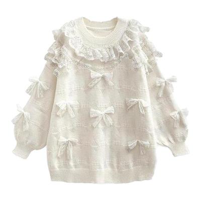 日本直邮日潮 GRL 蕾丝缎带荷叶边针织上衣 pa033