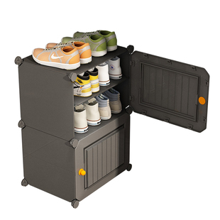 办公室桌下鞋架子简易宿舍窄小型家用门口收纳神器出租房防尘鞋柜