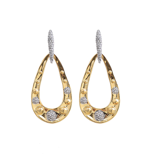 鬼才设计师镶钻耳环复古轻奢高级感小众设计耳饰精致时尚百搭款