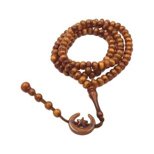 包邮回族礼拜念珠泰斯比哈99粒8厘星月款吊坠阿拉伯祈祷赞词