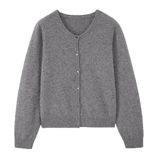 外贸原单意大利女装薄款外单清仓出口欧货羊绒针织开衫女毛衣外套