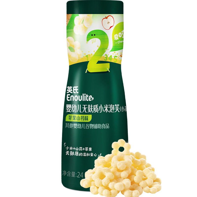 英氏无麸质小花泡芙宝宝泡芙条
