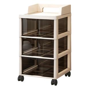 抽屉式零食小推车置物架多层可移动客厅落地收纳柜卧室玩具储物柜