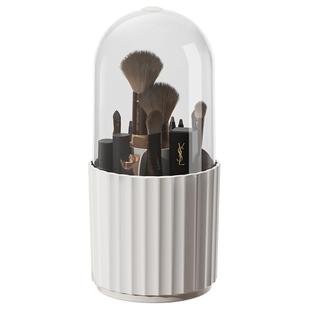 化妆刷收纳筒防尘旋转梳妆台桌面眼影眉笔刷子笔筒分格刷桶置物架