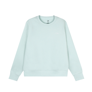 安踏运动卫衣女款纯色百搭简约短款长袖官网旗舰韩版宽松套头衫女