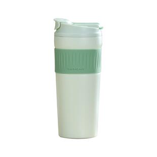 乐扣乐扣咖啡杯保温便携双饮口吸管杯316不锈钢杯子女士精致水杯