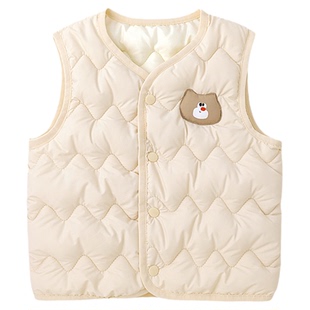 嘟嘟家宝宝马甲男童背心女童棉马夹上衣春季保暖婴儿衣服冬装夹棉