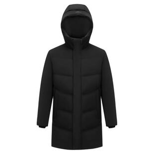 波司登2025新款冬季鹅绒商务男士中长款加厚连帽羽绒服B250244117