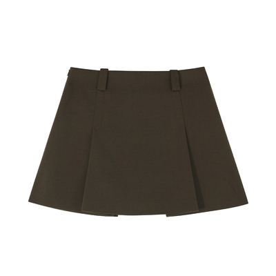 伊纳芙高腰显瘦百褶半身裙