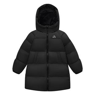 伯希和户外800蓬长款羽绒服儿童男2025新款女保暖防风鹅绒服外套