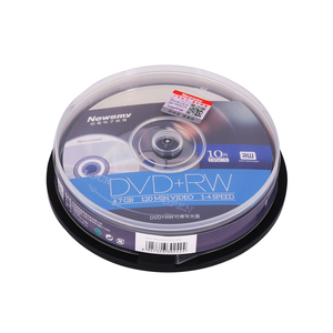 纽曼可擦写光盘DVD+RW可反复多次重复刻录dvd+rw空白光盘4.7G10片