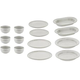 staub珐宝松露白陶瓷碗具盘子菜盘家用餐盘套装深盘饭碗餐盘餐具