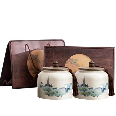 正宗特级大红袍茶叶陶瓷罐礼盒装