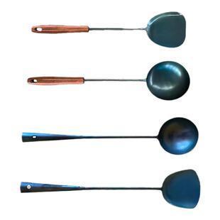 章丘铁铲勺铁锅专用无涂层厨房老式长柄铁勺子铁铲子家用炒菜鲁菜