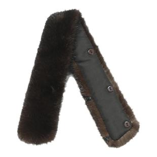 进口水貂毛领子男士通用小立领大衣羽绒服皮草皮衣毛领单卖真毛