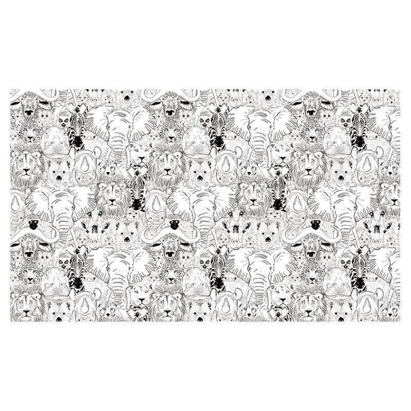 友美家壁画全国包邮黑白动物壁纸