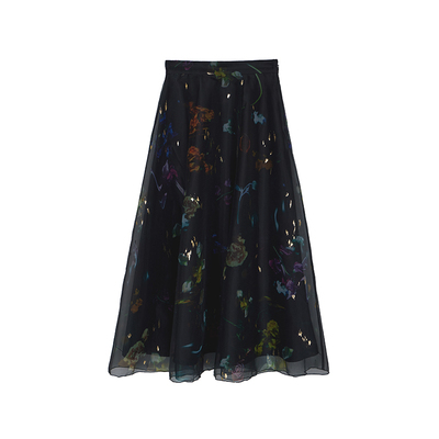 AMERI花卉艺术图案半裙