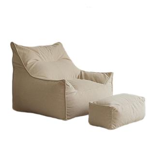 奶油风懒人沙发豆袋可躺可睡单人休闲沙发椅榻榻米卧室阳台躺椅