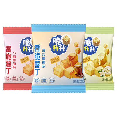 【百亿补贴】脆升升香脆薯丁20包枫糖海盐咸甜解馋小零食休闲