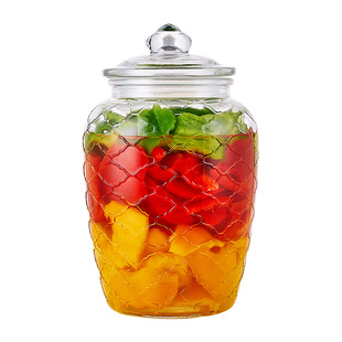 密封罐玻璃泡菜坛子家用厨房腊八蒜腌制咸菜储物罐腌菜杂粮密封罐