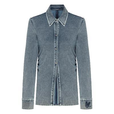 HPLY荷比俪春季新款女泛白水洗复古牛仔上衣HYD12630119