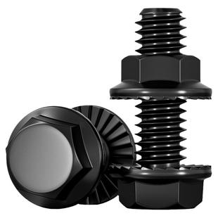 国标10.9级高强度法兰面防滑外六角螺丝螺母螺栓组合套装配件大全