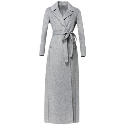 双面羊绒大衣女长款过膝修身