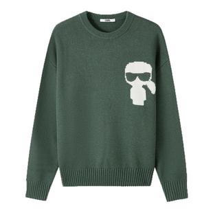 KARL LAGERFELD【100%绵羊毛】冬季新款长袖套头衫老佛爷男装高级